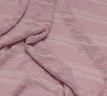 Купить К-2151-1 трикотаж вязаный розовый полоска