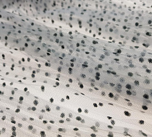 Купить К-2372-2-1 фатин гофре стретч аппликация ГОРОХ ДЫМКА