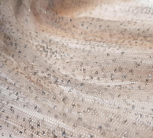 Купить К-2373-3-2 фатин гофре стретч аппликация БЛЕСТКИ ГОРОХ